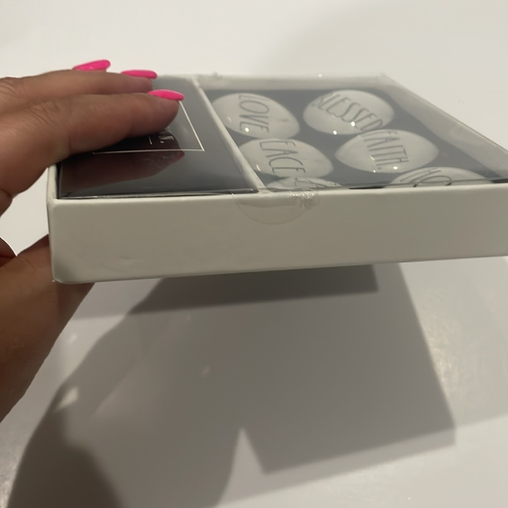New Rae Dunn 6 Glass Dome Magnet Set - Picture 3 of 3